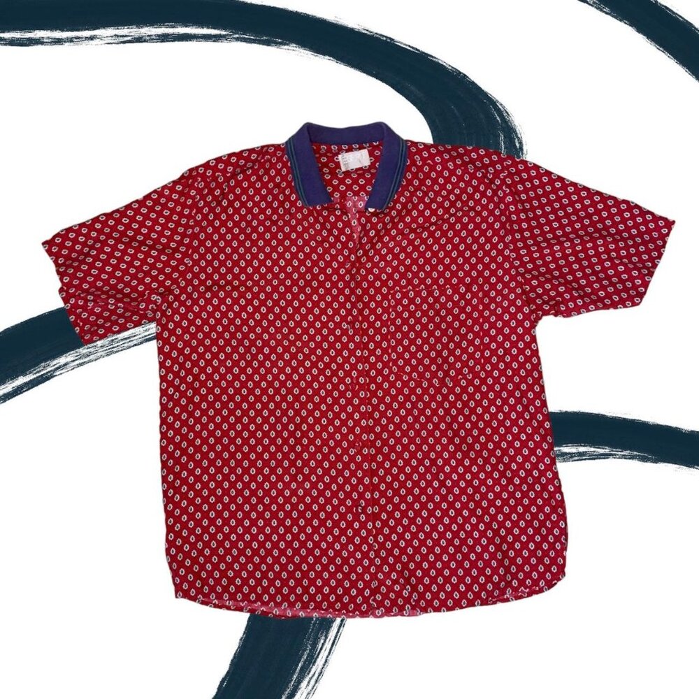 Esprit Collection Womens Red Paisley Style Shirt